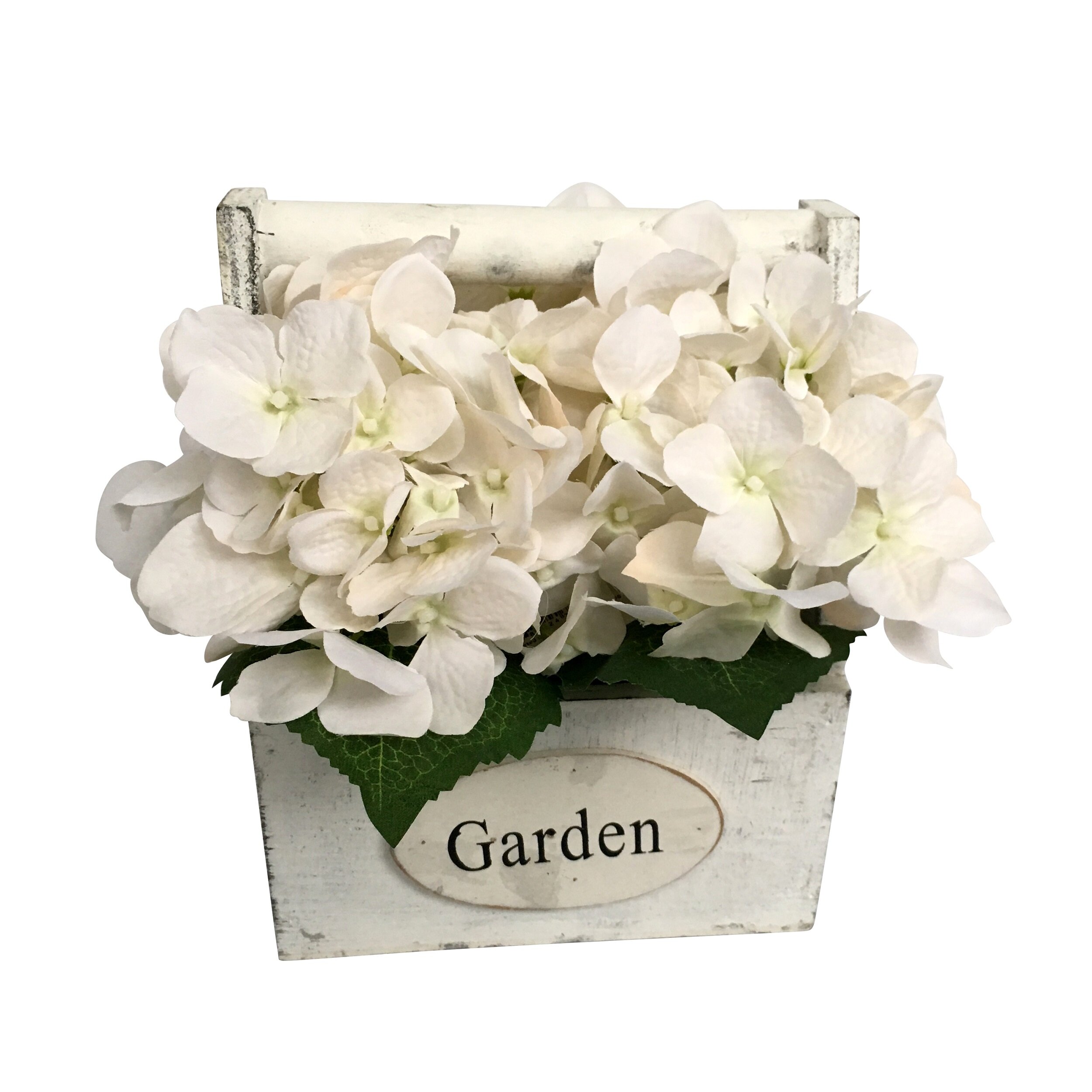 August Grove White Hydrangeas Floral Arrangement In Pot Reviews