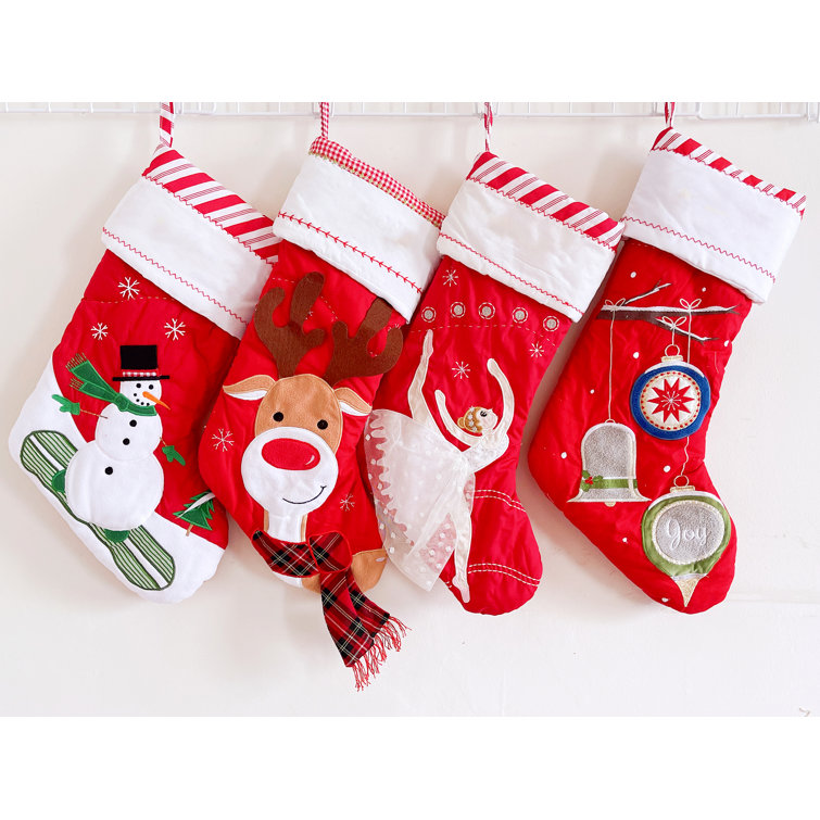 Appliqued Snowman Stocking