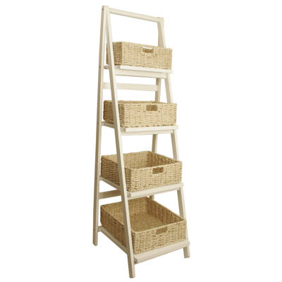 Woven Wicker Baskets 4 5 Ft Blanket Ladder Woven Wicker Baskets 4 5 Ft Blanket Ladder