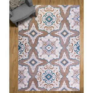 Clearance Rugs 8x10 Wayfair Natural Cerulean Blue Taupe Area Rug