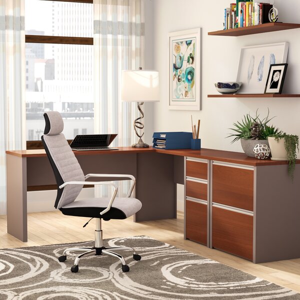 Karla 2 Piece L-Shaped Desk Office Suite by Latitude Run