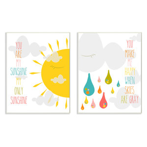 Stella You Are My Sunshine 2 Piece Wall Plaque Set