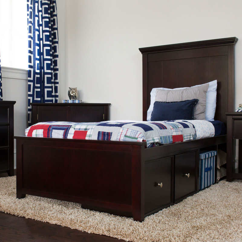 Harriet Bee Cowart Twin Bed With Drawers Wayfair