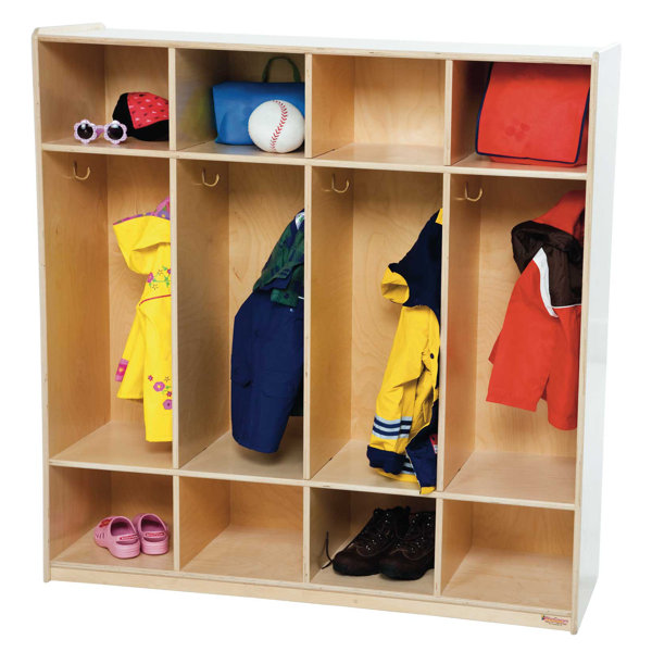 3 Tier 4 Wide Coat Locker by Wood Designs