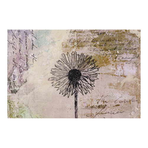 Shabby Dandelion 1.9m x 2.88m Textured matt Peel & Stick Wall Mural East Urban Home