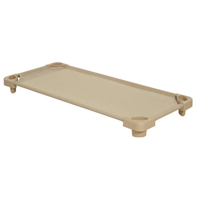 Stackable Kids Cot ECR4kids Cot Length: Standard, Color: Sand, Assembly: Unassembled