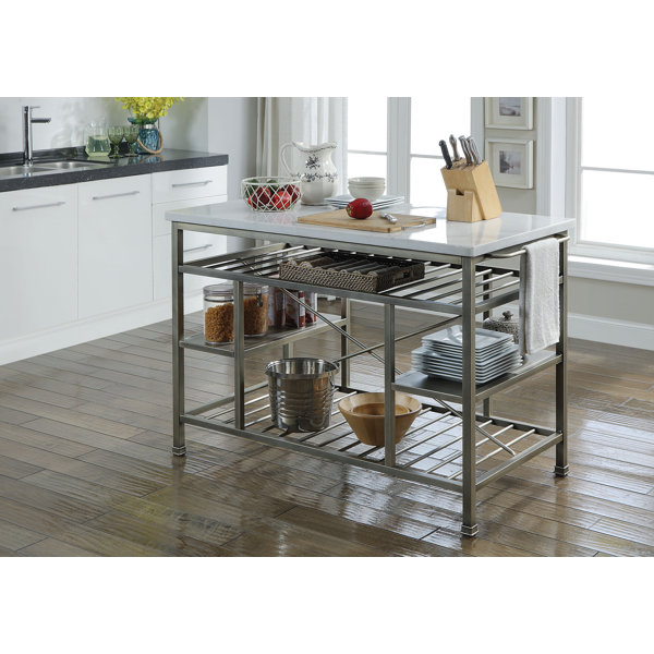 Deen Marble Kitchen Island By Darby Home Co Spacial Price