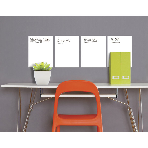 Wallies Peel and Stick Dry Erase Whiteboard Wall Decal & Reviews Wayfair