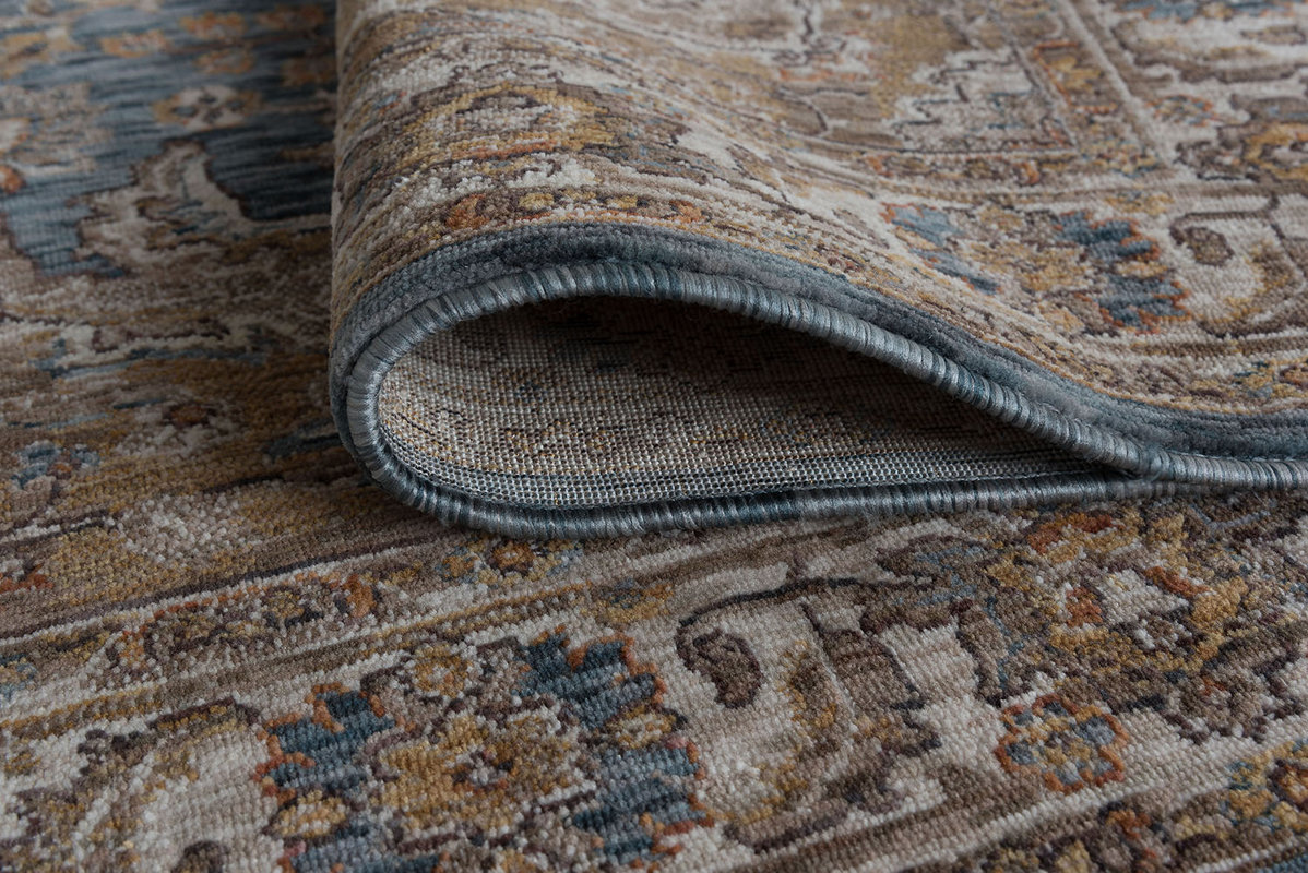 Matteson Traditional Navy/Orange Area Rug & Reviews Joss & Main