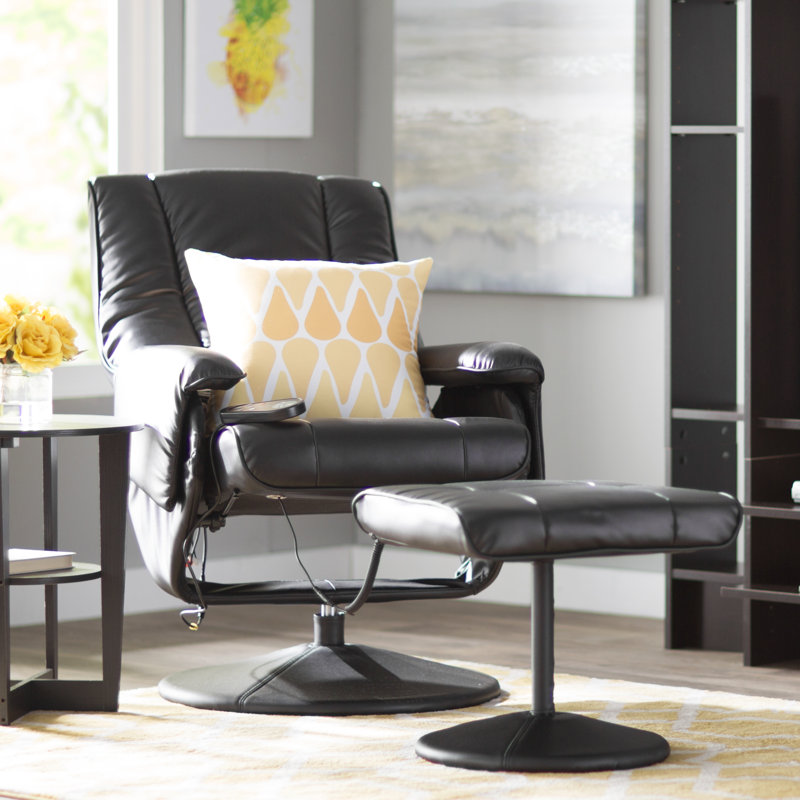Reclining Massage Chair zipcode design leather heated reclining massage chair with ottoman Reclining Massage Chair zipcode design leather heated reclining massage chair with ottoman