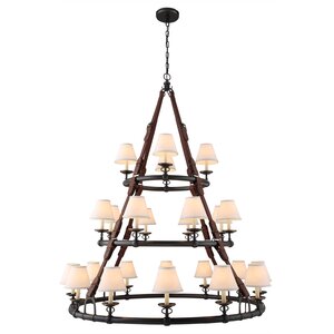 Slater 24-Light Shaded Chandelier