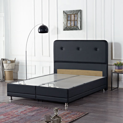 Orren Ellismccaffrey Rest Upholstered Storage Platform Bed Orren Ellis Color Black Size Full Dailymail