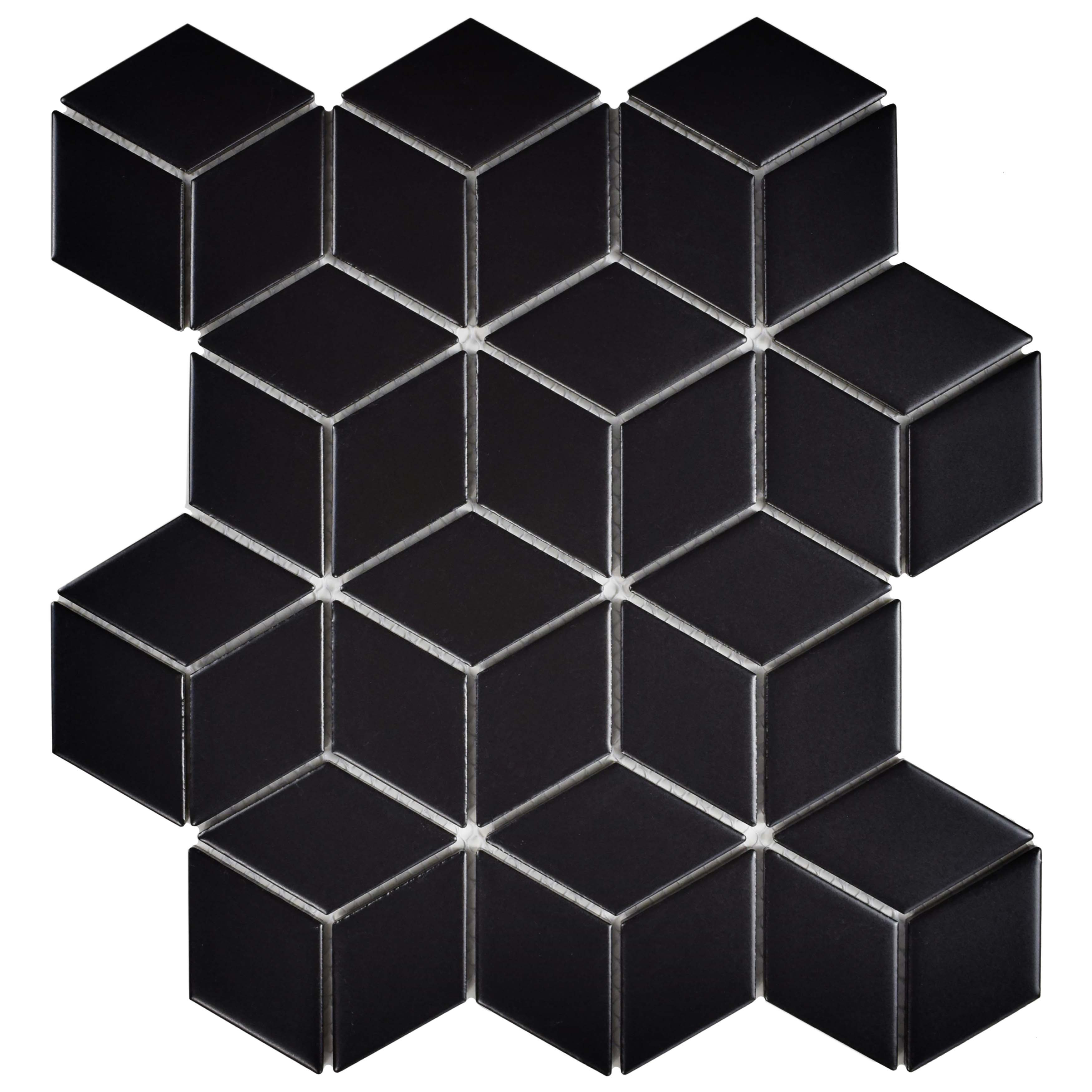 Retro Rhombus 2 X 3 Porcelain Mosaic Tile Retro Rhombus 2 X 3 Porcelain Mosaic Tile