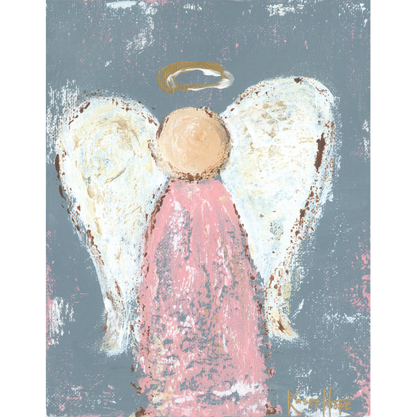 Oopsy Daisy Baby Angel Painting Print On Canvas In Pink Wayfair