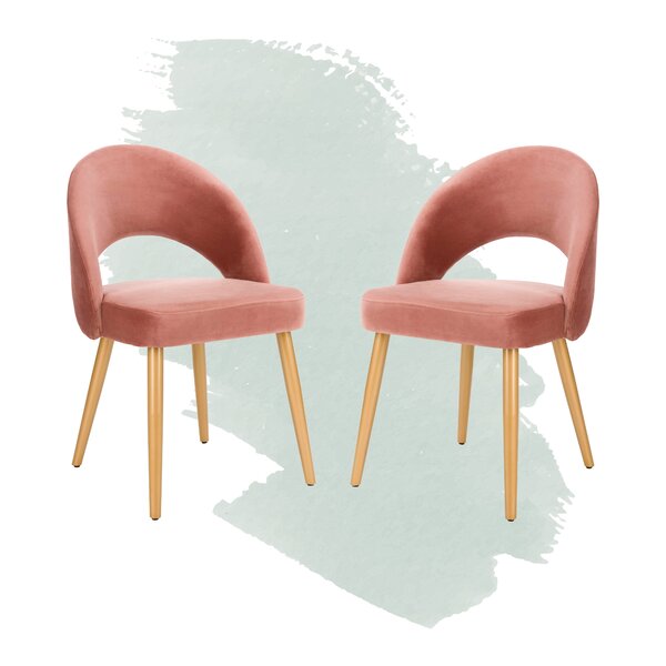 Velour Velvet Upholstered Side Chair (Set Of 2) By Foundstone