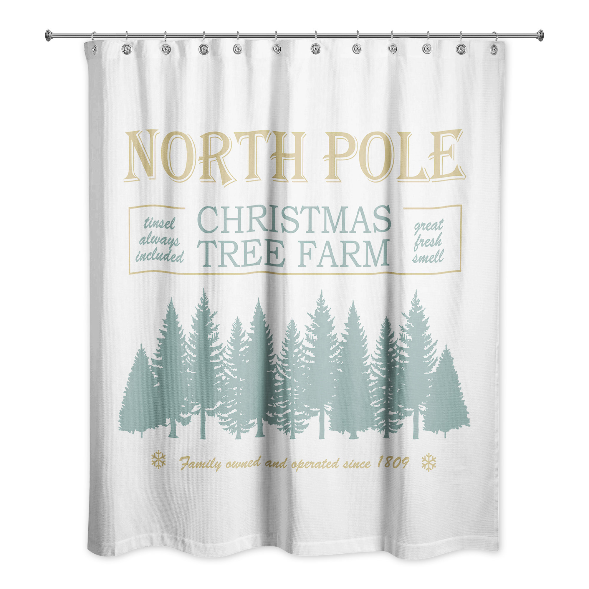 The Holiday Aisle Woolsey North Pole Christmas Tree Single Shower
