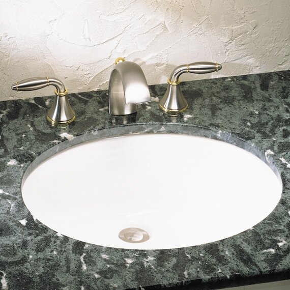 Ovalyn Ceramic Oval Undermount Bathroom Sink with Overflow by American Standard