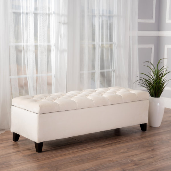 Amalfi Upholstered Storage Bench by Three Posts