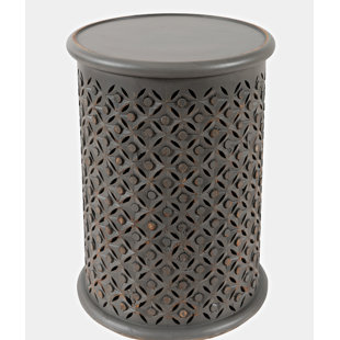 cylinder drum accent table