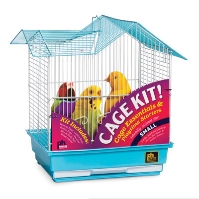 Double Roof Parakeet Bird Starter Kit Prevue Hendryx