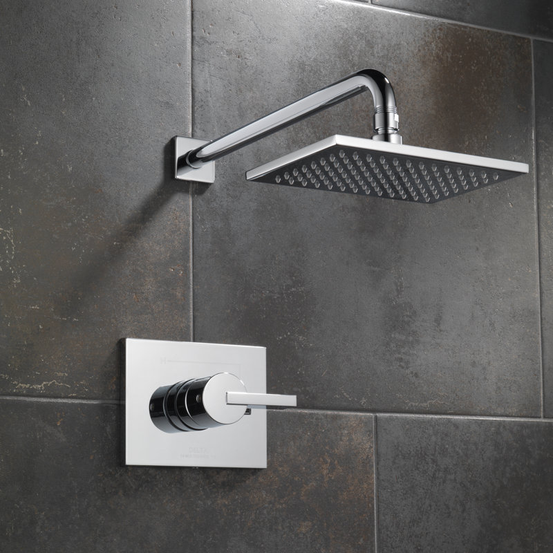 T14253 Ss Cz Delta Vero Thermostatic Shower Faucet With Monitor