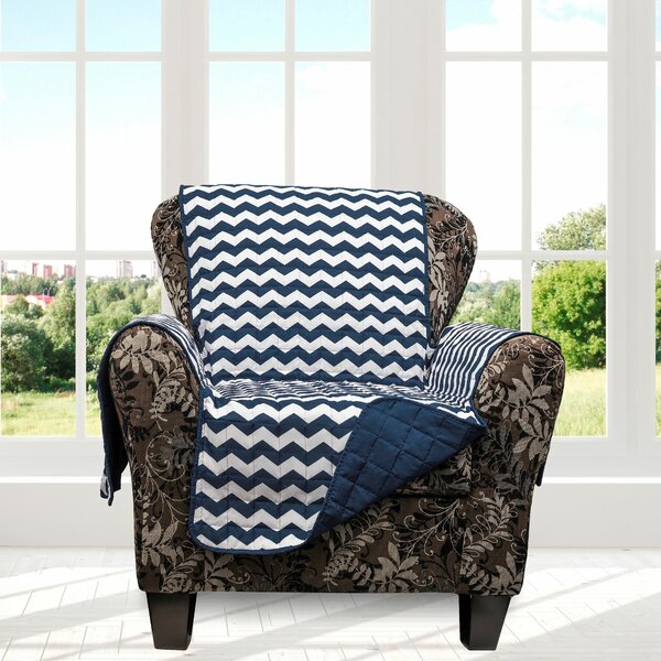 Chevron Box Cushion Armchair Slipcover By Ebern Designs