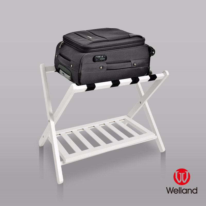 Welland Industries LLC Wood Folding Luggage Rack & Reviews Wayfair