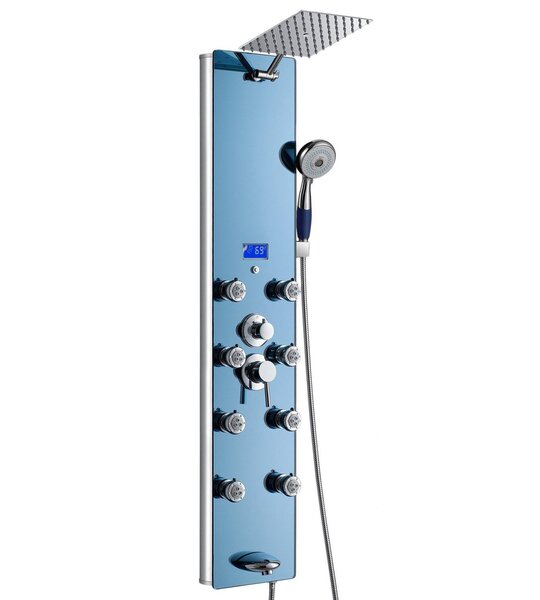 Tower Pressure Balanced Thermostatic Rain Shower Panel - Includes Rough-In Valve by AKDY