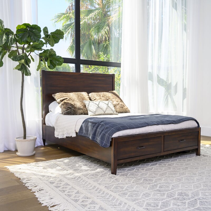 Breakwater Bay Sartell Distressed Storage Platform Bed ...