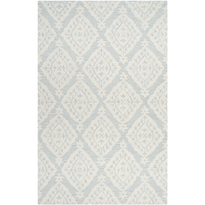 Peltz Wool Light Hand-Tufted Wool Blue/Gray Area Rug Lark Manor Rug Size: Rectangle 2'6" x 4'
