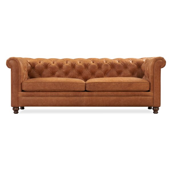 Aliceville Leather Chesterfield Sofa By Canora Grey