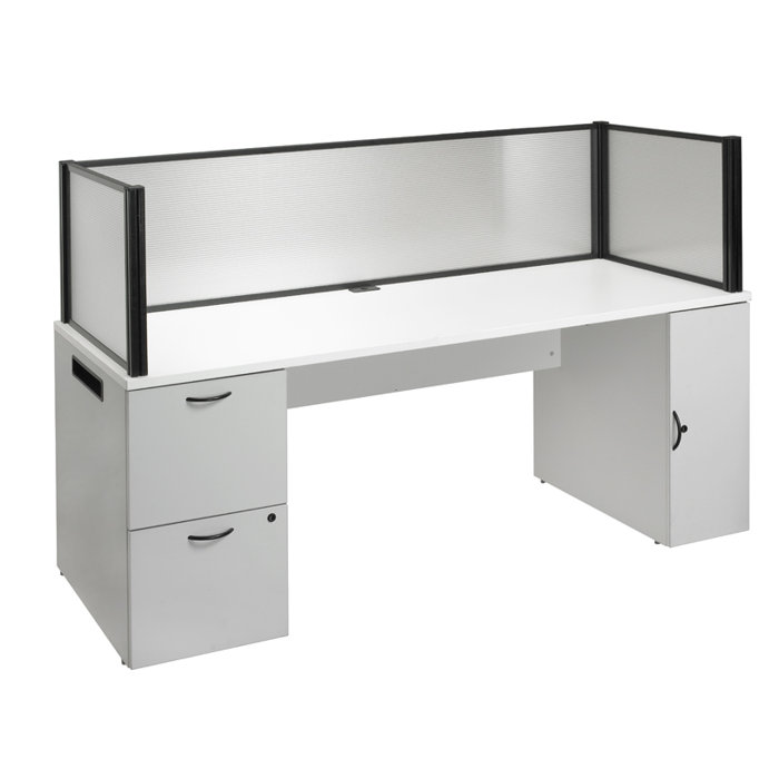 Nightingale Chairs Office In A Box Desk With Privacy Screen And