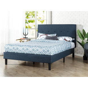 King Size Platform Beds You Ll Love Wayfair Roye On Detailed Upholstered Platform Bed