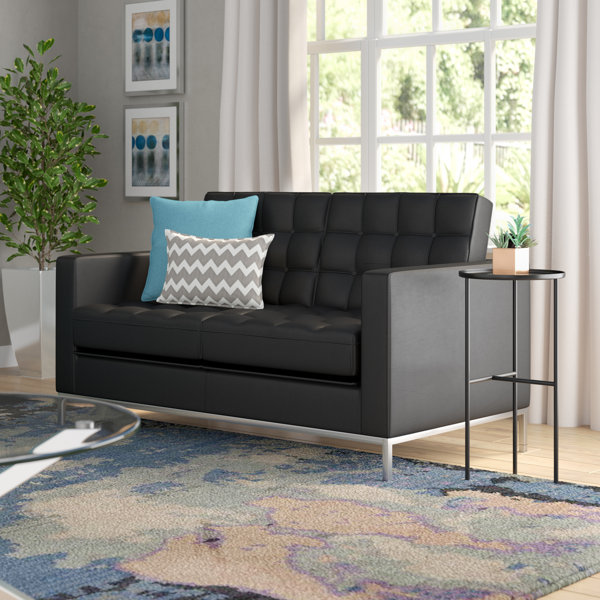 Elara Leather Loveseat by Latitude Run