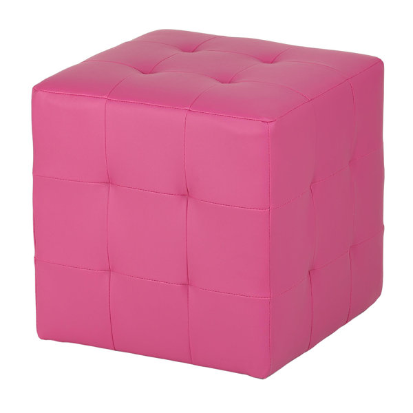 Braque Leather Cube Ottoman By Cortesi Home New