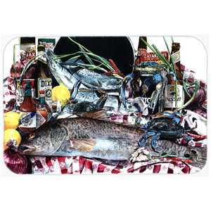 Fish and Beers from New Orleans Kitchen/Bath Mat