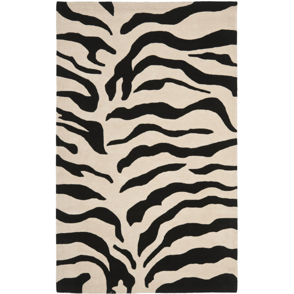 Dorthy Beige/Black Area Rug by Bloomsbury Market