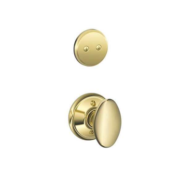 Interior Non-Turning Siena Knob and Interior Inactive Deadbolt Thumbturn by Schlage