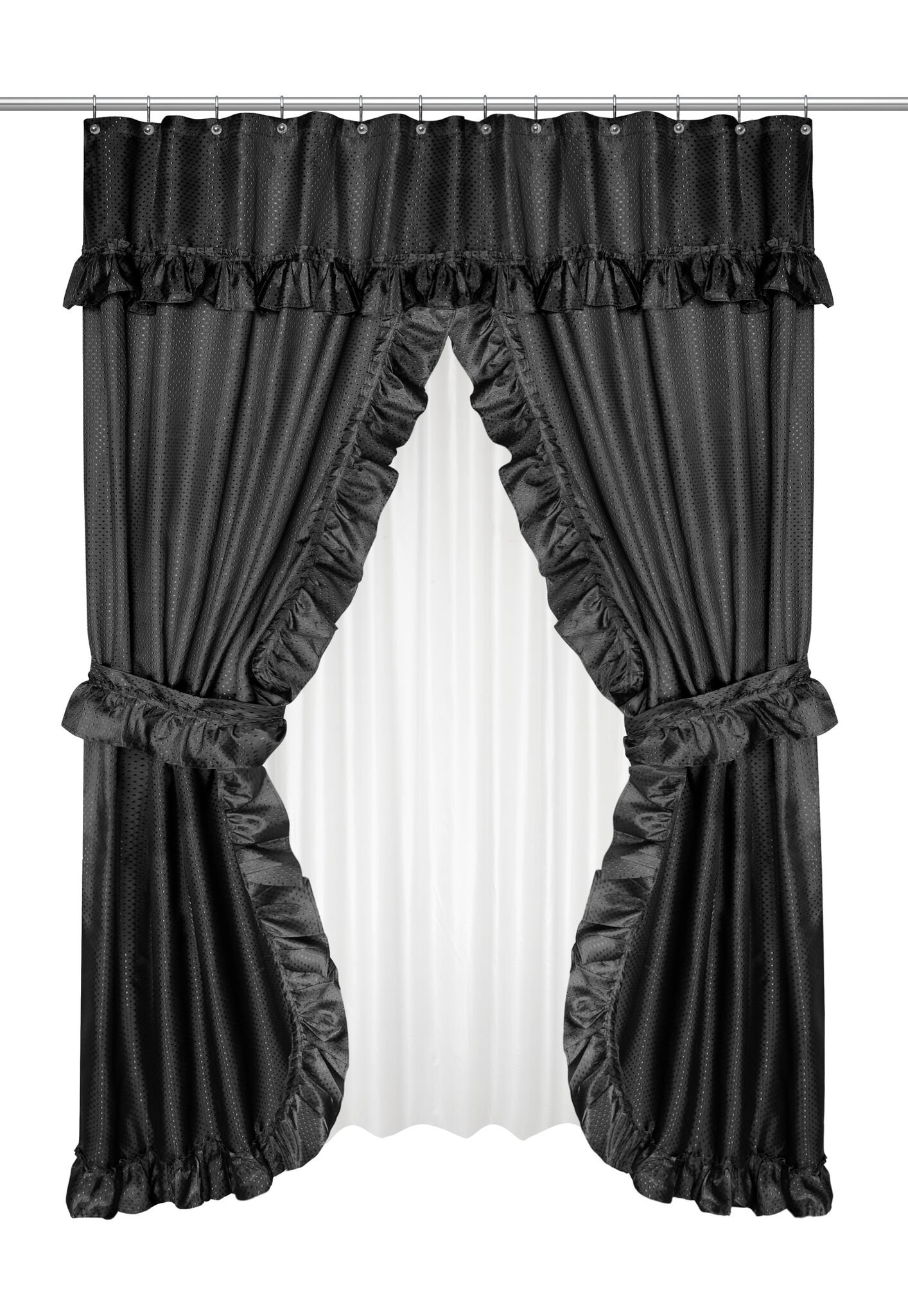 House Of Hampton Gahanna 5 Piece Double Swag Shower Curtain Set