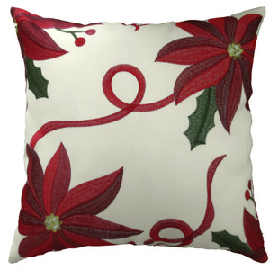 Bloomy Decorative Christmas Throw Pillow Cover