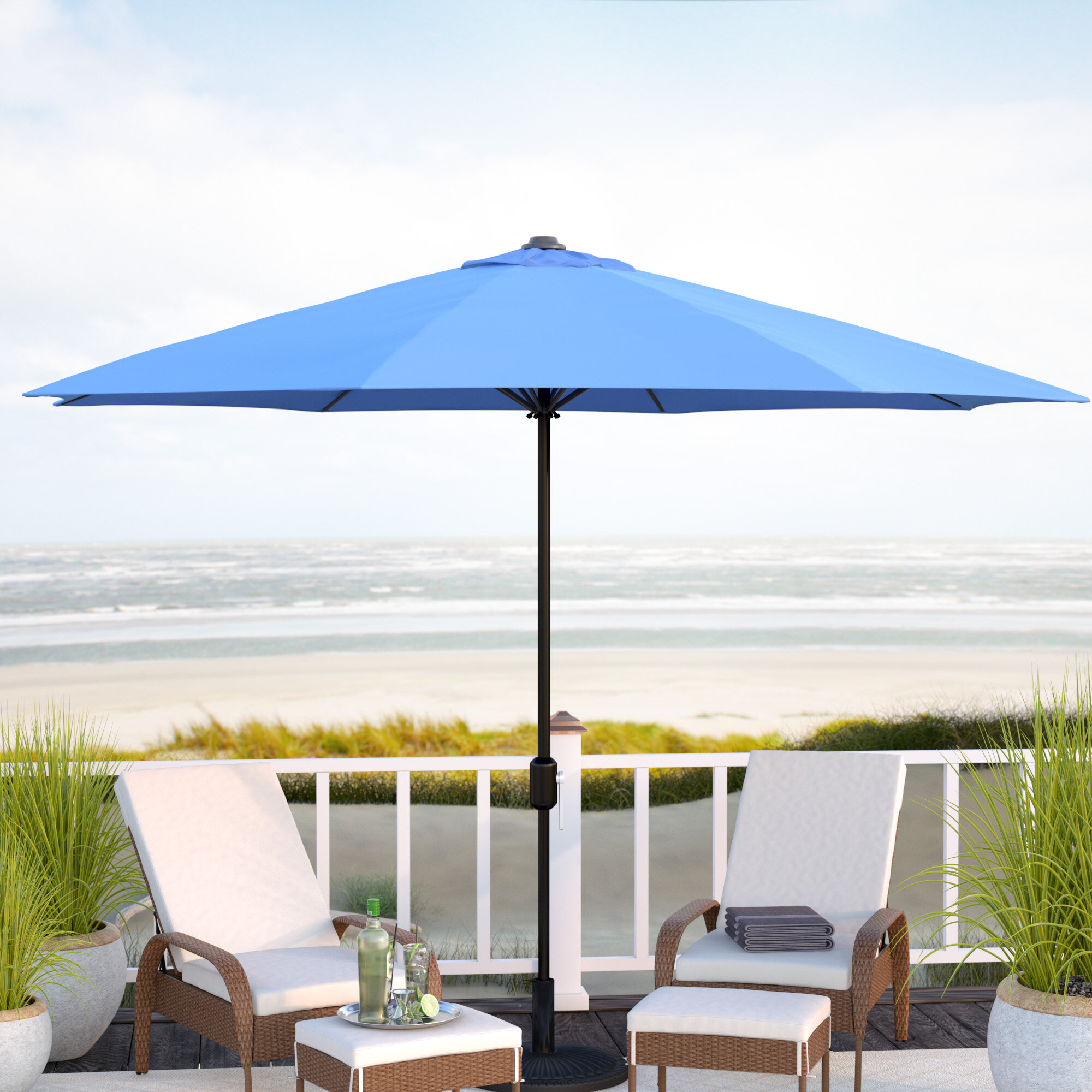 Blue Patio Umbrellas You Ll Love In 2020 Wayfair