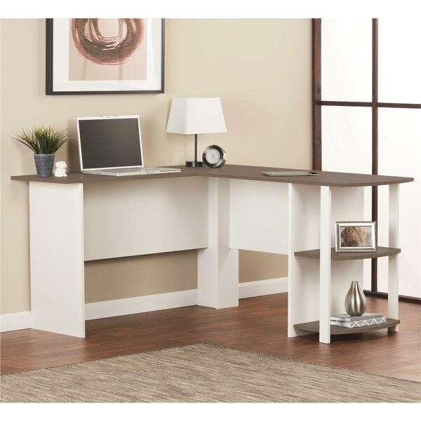 Home Office Furniture Cream White Corner Home Office Computer Desk