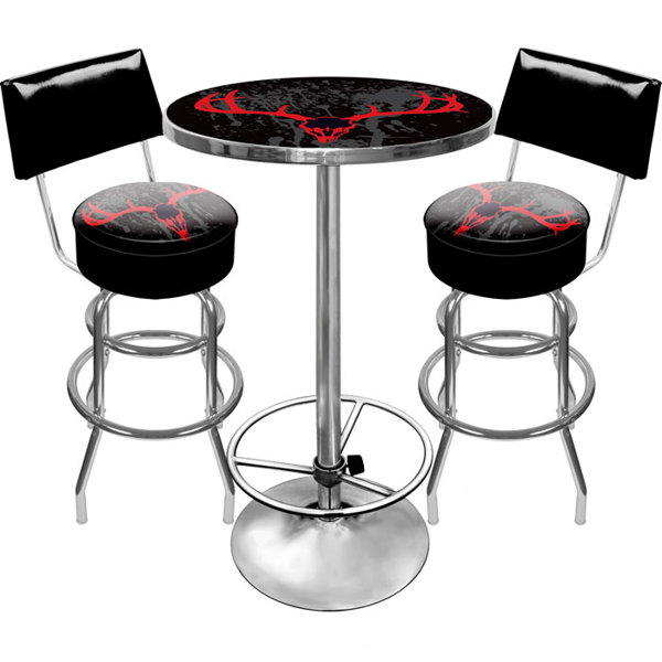 Best Choices Hunt Skull Game Room 3 Piece Pub Table Set By Trademark Global Read Reviews