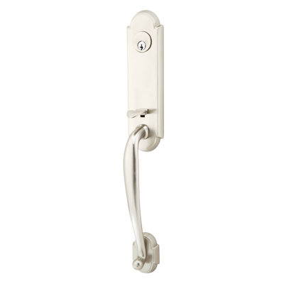 Richmond Double Cylinder Handleset Emtek Finish Satin Nickel Interior KnobLever Type Turino Lever Handle Orientation Right Handed Richmond Double Cylinder Handleset Emtek Finish Satin Nickel Interior KnobLever Type Turino Lever Handle Orientation Right Handed