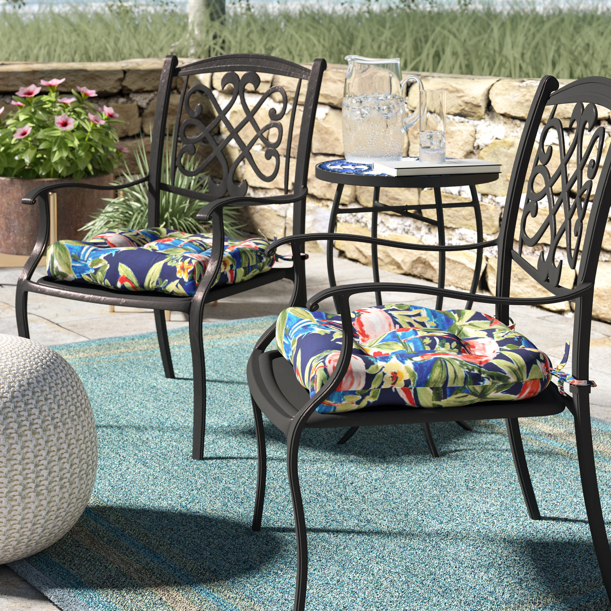 Bay Isle Home Flamingoing Lagoon Reversible Indoor Outdoor Dining