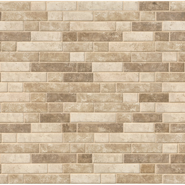 Sandhills Interlocking Random Sized Glass Mosaic Tile in Beige/Brown by MSI