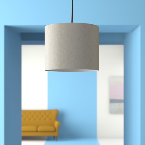 Linen Drum Lamp Shade Wayfair Basicsâ¢ Colour: Ambassador Natural Linen, Size: 20cm H x 25cm W x 25cm D