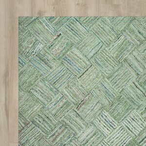 Millia Hand-Tufted Green Area Rug