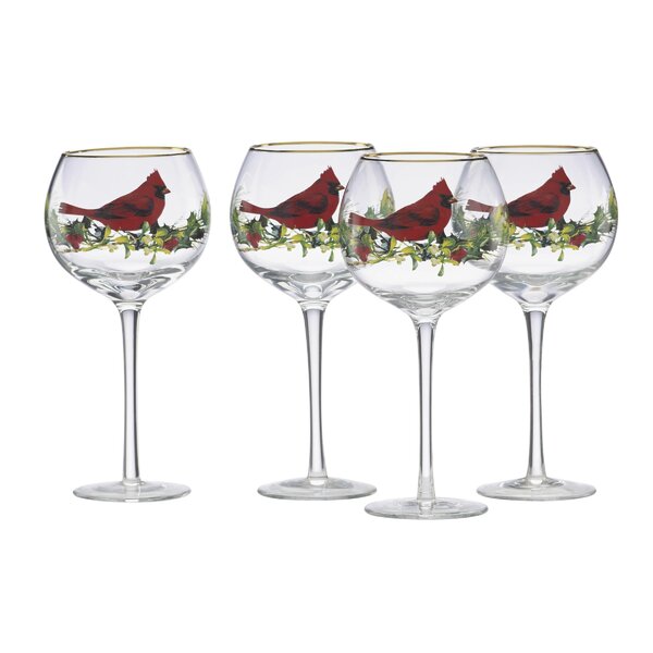 Winter Greetings® Cardinal 12 oz. All Purpose Wine Glass (Set of 4) by Lenox