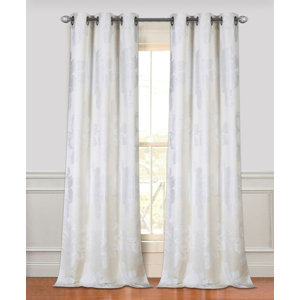 Floral Park Nature/Floral Semi-Sheer Grommet Curtain Panels (Set of 2)